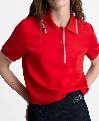 Mango Women's Cropped Polo Shirt
