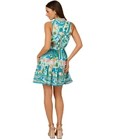 Adrianna by Papell Women's Printed Sleeveless A-Line Dress