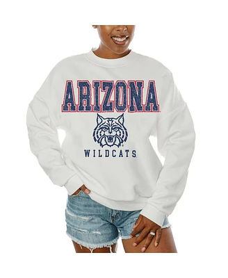 Gameday Couture Women's White Arizona Wildcats Freestyle Fleece Pullover Sweatshirt