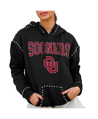 Gameday Couture Women's Black Oklahoma Sooners Studded Pullover Hoodie