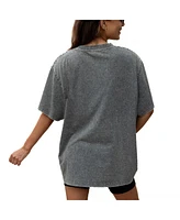 Gameday Couture Women's Gray Inter Miami Cf Tackle Titan Oversized Snow Wash T-Shirt