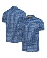 Barstool Golf Men's Navy The Players Surf N Turf Printed Polo Shirt