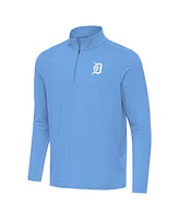 Antigua Men's Powder Blue Detroit Tigers Intent Quarter-Zip Top