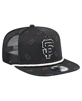 New Era Men's Black San Francisco Giants Gummy Golfer Trucker Adjustable Hat