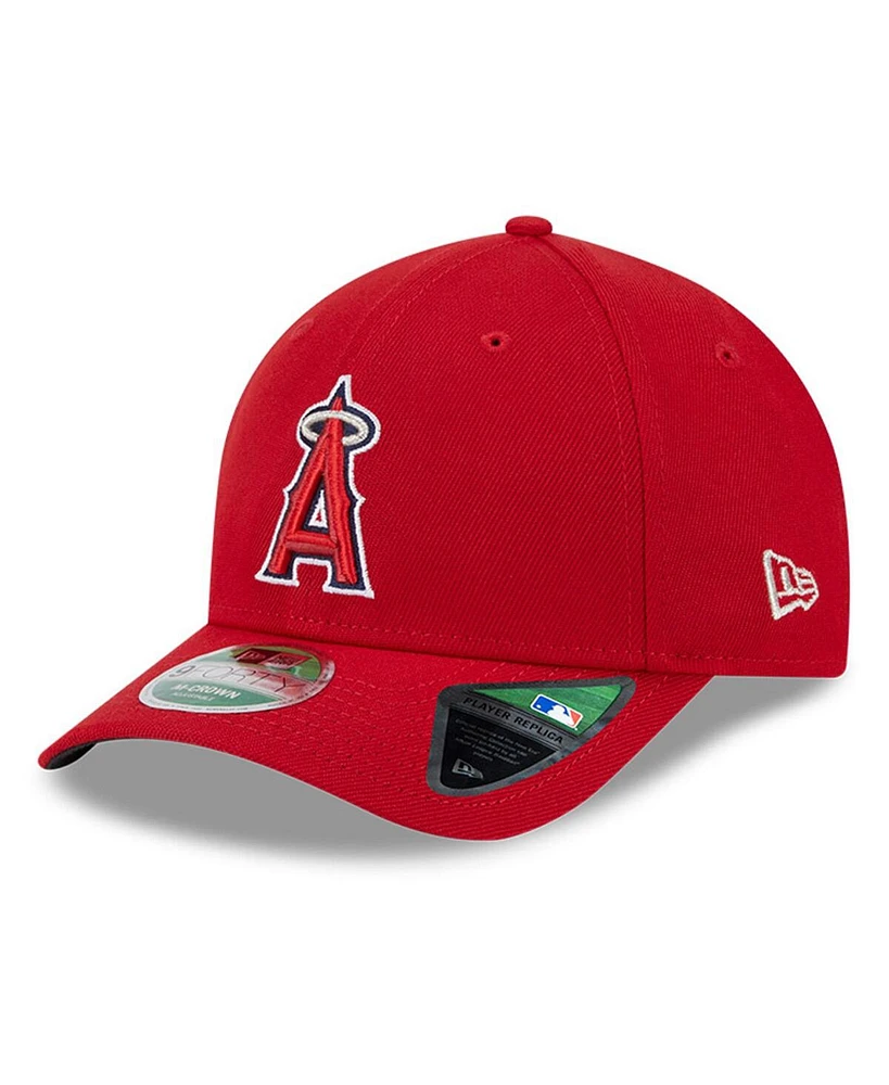 New Era Men's Red Los Angeles Angels Player Replica 9FORTY Adjustable Hat