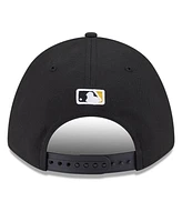 New Era Men's Black Pittsburgh Pirates Player Replica 9FORTY Adjustable Hat