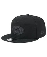 New Era Men's Black San Francisco 49ers Adventure Canvas Split Panel 9FIFTY Snapback Hat