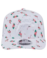 New Era Men's White Detroit Lions Adventure Flamingo Pattern 9SEVENTY Stretch-Snap Hat
