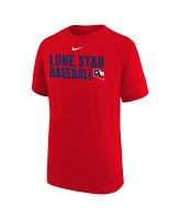 Nike Big Boys and Girls Red Texas Rangers Local Legend T-Shirt