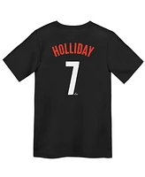Nike Preschool Jackson Holliday Black Baltimore Orioles City Connect Player Name Number T-Shirt