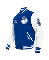 Pro Standard Men's Blue Sacramento Kings 2024/25 City Edition Wool Varsity Full-Zip Jacket