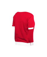 New Era Women's Red Philadelphia Phillies Game Day Rhinestone V-Neck T-Shirt