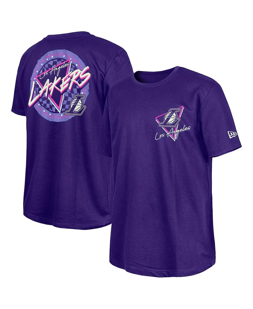 New Era Men's Purple Los Angeles Lakers Glow-in-the-Dark T-Shirt