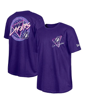 New Era Men's Purple Los Angeles Lakers Glow-in-the-Dark T-Shirt