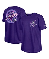 New Era Men's Purple Los Angeles Lakers Glow-in-the-Dark T-Shirt
