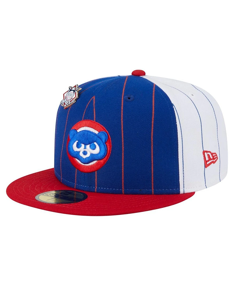New Era Men's Royal Chicago Cubs Pinstripe 59FIFTY Fitted Hat