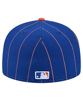 New Era Men's Blue York Mets Pinstripe 59FIFTY Fitted Hat