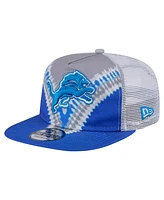 New Era Men's Gray/Blue Detroit Lions Throwback Dye Golfer Snapback Hat