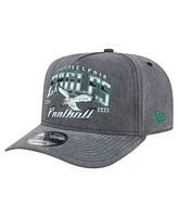 New Era Men's Black Philadelphia Eagles Throwback Washed A-Frame 9FIFTY Snapback Hat