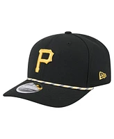 New Era Men's Black Pittsburgh Pirates Multi-Rope 9SEVENTY Stretch-Snap Hat