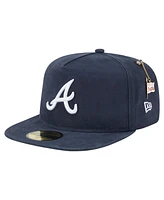 New Era Men's Navy Atlanta Braves Championship Side Flag A-Frame 59FIFTY Fitted Hat