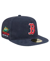 New Era Men's Navy Boston Red Sox Championship Side Flag A-Frame 59FIFTY Fitted Hat