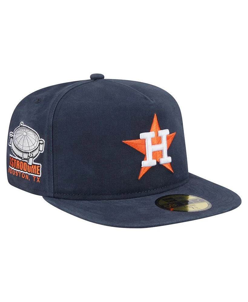 New Era Men's Navy Houston Astros Championship Side Flag A-Frame 59FIFTY Fitted Hat