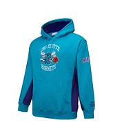 Mitchell & Ness Men's Teal Charlotte Hornets Hardwood Classics Team Origins Fleece Pullover Hoodie