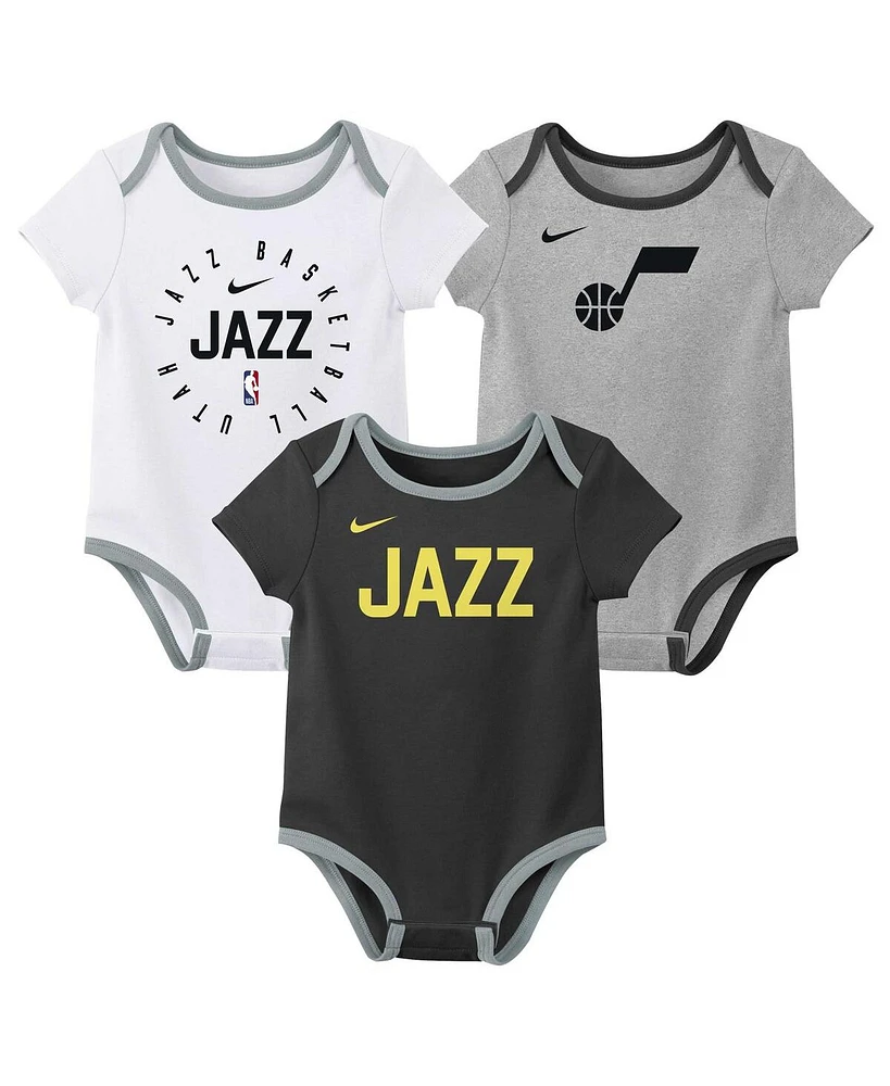 Nike Baby Boys and Girls Utah Jazz Bodysuit Pack of 3
