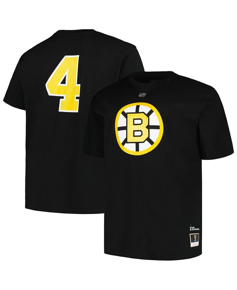 Mitchell & Ness Men's Bobby Orr Black Boston Bruins Big Tall Name Number T-Shirt