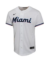 Nike Big Boys and Girls Sandy Alcantara White Miami Marlins Home Game Player Jersey