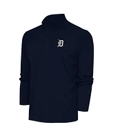 Antigua Men's Navy Detroit Tigers Metallic Tribute Quarter-Zip Top