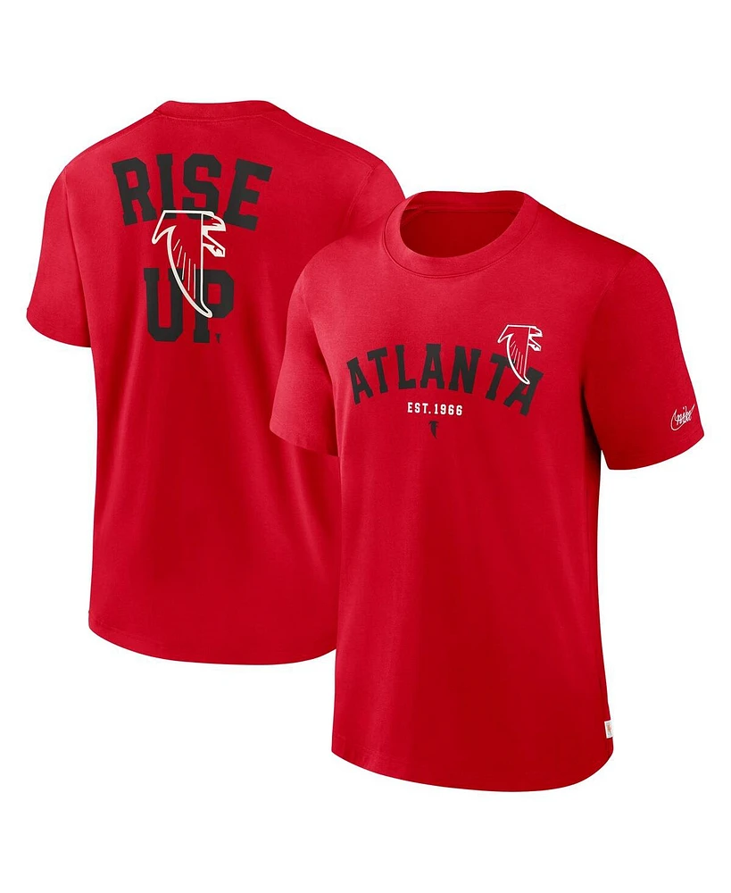 Nike Men's Red Atlanta Falcons Rewind Slogan T-Shirt
