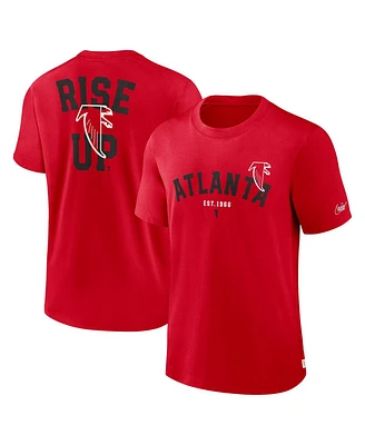 Nike Men's Red Atlanta Falcons Rewind Slogan T-Shirt