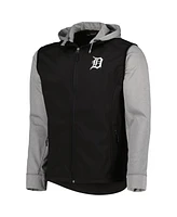 Dunbrooke Men's Black/Heather Gray Detroit Tigers Alpha Full-Zip Jacket