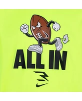 Nike 3BRAND by Russell Wilson Big Boys and Girls Neon Green Performance All In Ballers T-Shirt