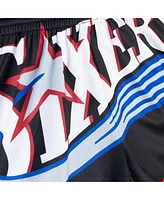 Mitchell & Ness Women's Black Philadelphia 76ers Swingman Big Face 3.0 Basketball Shorts