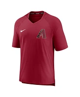 Nike Men's Red Arizona Diamondbacks Authentic Collection Pregame Performance V-Neck T-Shirt