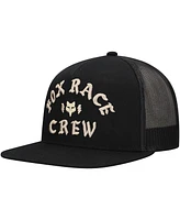 Fox Men's Black Fox Racing Race Crew Trucker Snapback Hat