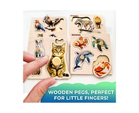 Quokka Wooden Puzzles for Toddlers 1-3 – Pegged Puzzles for Kids