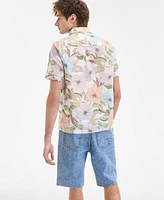 Sun + Stone Men's Duke Short Sleeve Floral Print Button-Front Shirt, Exclusively at Macy's