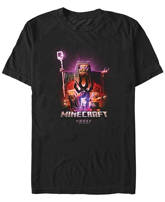 Fifth Sun Men's Minecraft Movie Piglings Portal Short Sleeve T-Shirt