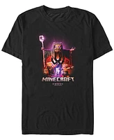 Fifth Sun Men's Minecraft Movie Piglings Portal Short Sleeve T-Shirt