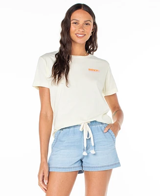 Roxy Juniors' Aloha State Cotton Boyfriends Graphic T-Shirt