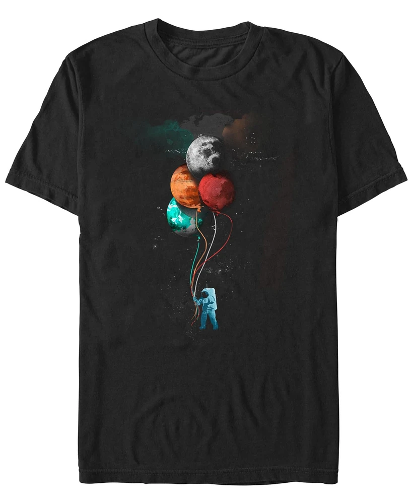 Design By Humans Men's The Spaceman's Trip Short Sleeve T-Shirt