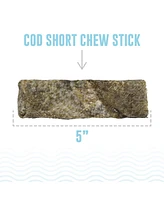 Cod Skin Hand Wrapped Dog Chew Stick: Short 5" - 24 pk