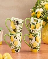 Certified International Limone 4-Pc. Mugs, Service For 4