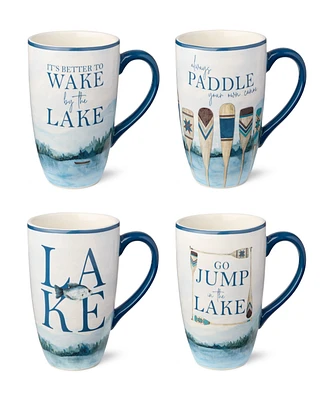 Certified International Wake At The Lake 4-Pc. Mugs, Service For 4