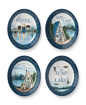 Certified International Wake At The Lake Soup 4-Pc. Bowls, Service For 4