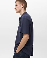 Mango Men's Regular-Fit Cotton Polo Shirt